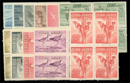 CUBA. ** Av. 135/45. Fauna. 4 Series. Cat. 360 €. - Airmail