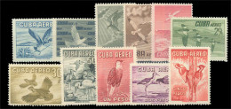 CUBA. ** Av. 135/45. Fauna. Cat. 90 €. - Posta Aerea