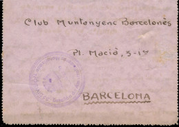 Carta Circulada Del Frente A Barcelona, El 19/10/38 (base 8 CC 10). Marca De Franquicia "Batallón De Ametralladoras - Bolli Di Censura Repubblicana