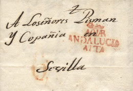 D.P. 24. 1832 (2 DIC). Carta De Andújar A Sevilla. Marca Nº 4R. Bonita. - ...-1850 Vorphilatelie