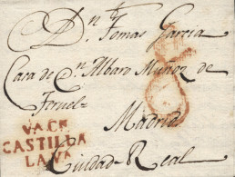 D.P. 14. 1807 (18 ABR). Carta De Villacastín A Ciudad Real. Marca Nº 2R. Preciosa. - ...-1850 Vorphilatelie