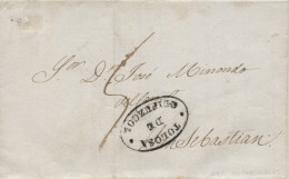 D.P. 11. 1839 (24 OCT). Carta De Tolosa A San Sebastián. Marca Nº 9N. Rara. - ...-1850 Prephilately