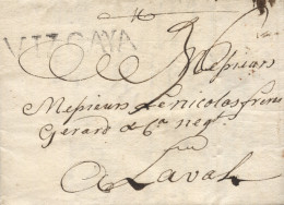 D.P.  11. 1769 (29 DIC). Carta De San Sebastián A Laval (Francia). Marca Nº 10N. Rara. Lujo. - ...-1850 Prephilately