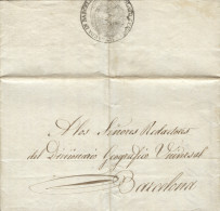 D.P. 5. 1832 (23 MAY). Carta Circulada Correo Interior De Barcelona. Remitida Por El Cónsul De Su Majestad Sarda - ...-1850 Prefilatelia