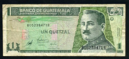 Guatemala 1 Quetzal 1983 Billete Banknote Circulado Pliegues - Autres - Amérique