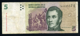 Argentina  5 Pesos 2003 Billete Banknote Circulado Pliegues - Autres - Amérique