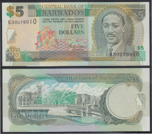 Barbados 5 Dolares Billete Banknote Sin Circular - Autres - Amérique
