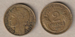 02436) Frankreich, 2 Francs 1932 - 10 Centimes