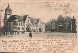 3129/ Gruss Aus Wesel, Kaiserliches Postamt Und Berliner Tor, Mensen, 1903 - Wesel