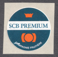 Banana Fruit Food - Label / Vignette - Used But Adhesive - FRANCE - SCB Premium - Frutas Y Legumbres