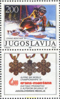 672313 MNH YUGOSLAVIA 1987 CAMPEONATOS DEL MUNDO DE ESQUI EN CRANS MONTANA - Neufs