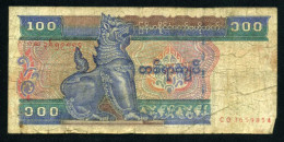 Birmania Billete P.74 Myanmar 100 Kiats 1994 Circulado Pliegues Y Dobleces - Otros – Asia