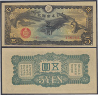 China Militar 5 Yen 1940  Billete Banknote Sin Circular - Sonstige – Asien