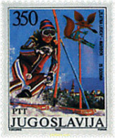 67302 MNH YUGOSLAVIA 1988 25 ANIVERSARIO DE LA COMPETICION INTERNACIONAL DE ESQUI EN MARIBOR - Neufs