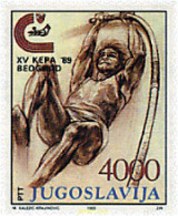 67308 MNH YUGOSLAVIA 1989 15 COPA EUROPEA DE CLUBS CAMPEONES DE ATLETISMO - Neufs