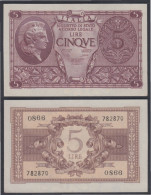 Italia 5 Liras 1944  Billete Banknote Sin Circular - Andere - Europa