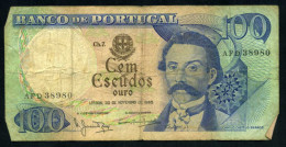 Billete P.169a Portugal 100 Escudos 1965 Pliegues, Dobleces - Otros – Europa