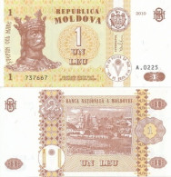 Moldova Moldavia 1 Leu 2010 Billete Banknote Sin Circular - Otros – Europa