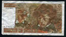 Francia 10 Francos 1977 Billete Banknote Circulado Puntos De Aguja - Otros – Europa