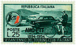 59262 MNH TRIESTE Zona A 1954 60 ANIVERSARIO DEL TOURING CLUB ITALIANO - Altri & Non Classificati