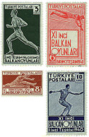 299607 HINGED TURQUIA 1940 11 JUEGOS BALCANICOS EN ANCARA - Sonstige & Ohne Zuordnung