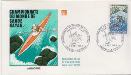 Andorra Stamp On FDC - Canoe