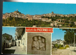 X1611) PICERNO POTENZA   CARTOLINA  VIAGGIATA VEDUTINE SALUTI DA........ - Potenza