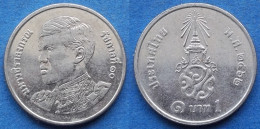 THAILAND - 1 Baht BE2562 2019AD "Crowned Monogram" Y# 574 Rama X Phra Maja Vajiralongkorn (2016) - Edelweiss Coins - Tailandia