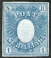1 Shilling Preußischblau - Schleswig Holstein Nr. 1 A - Ungebraucht Mit Gummi - Kabinett - Schleswig-Holstein