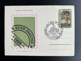 POLAND POLSKA 1969 POSTCARD SPECIAL POSTMARK MOTORCYCLE 18-10-1969 POLEN - Motorräder