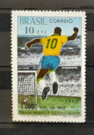 BRESIL BRASIL PELE 1969  MNH**   FOOTBALL FUSSBALL SOCCER  CALCIO VOETBAL FUTBOL FUTEBOL FOOT - Nuovi