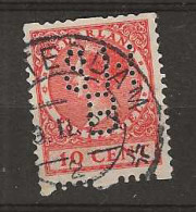 1925 USED Nederland NVPH R10 Zonder Watermerk Perfin - Used Stamps