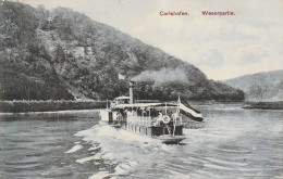 AK Carlshafen - Wasserpartie - Dampfer - 1909 (67972) - Bad Karlshafen