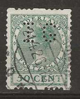 1925 USED Nederland NVPH R17 Zonder Watermerk Perfin - Gebraucht