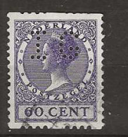 1925 USED Nederland NVPH R18 Zonder Watermerk Perfin - Gebruikt