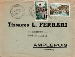 AFFRANCHISSEMENT COMPOSE SUR LETTRE DE PARIS 47 1958 - Tarifs Postaux