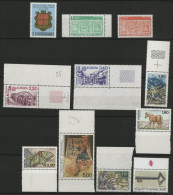 ANDORRE FRANCAIS 1987 ANNEE COMPLETE COTE 44.6 € N° 355 à 365 NEUFS ** (MNH). Vendue à 10% De La Cote. TB - Unused Stamps