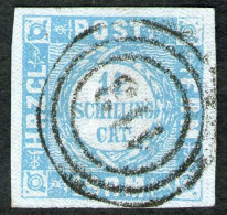 113 Altona Auf 1 1/4 Shilling Blau - Schleswig Holstein Nr. 6 - Breitrandig - Kabinett - Schleswig-Holstein