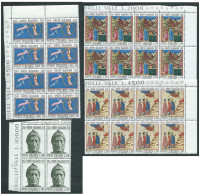 Italia 1965; Anniversario Dante Alighieri, Poeta, Serie Completa In Blocchi D' Angolo Superiore. - 1961-70: Mint/hinged