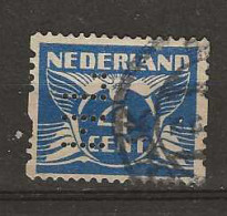 1926 USED Nederland NVPH R21 Met Watermerk Perfin - Gebruikt