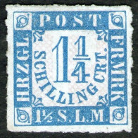 1 1/4 Shilling Blau - Schleswig Holstein Nr. 7 - Ungebraucht Mit Gummi - Pracht - Schleswig-Holstein