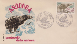 Andorra Stamp On FDC - Águilas & Aves De Presa