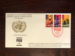 MEXICO FDC COVER 1996 YEAR DRUGS NARCOTICS HEALTH MEDICINE STAMPS - Mexique