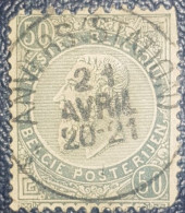 Belgium 50C Used Postmark SON Classic Stamp Anvers Station Cancel - Andere & Zonder Classificatie