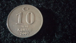 TÜRKİYE - 2007            10 YENİ KURUŞ - Turquie