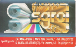 Calendarietto - Giuseppe Sgro E C. - Tipografia - S.agata Li Battiati - Catania - Anno 1989 - Petit Format : 1981-90