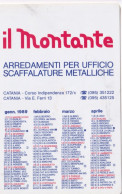 Calendarietto - Il Montante - Catania - Anno 1989 - Tamaño Pequeño : 1981-90