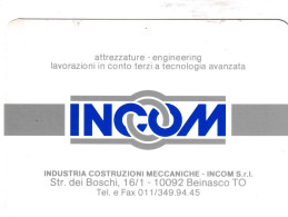 Calendarietto - INCOM - Industria Costruzioni Meccaniche - Beinasco - Torino - Anno 1989 - Petit Format : 1981-90