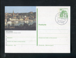 "BUNDESREPUBLIK DEUTSCHLAND" 1987, Bildpostkarte Mit Bildgleichem Stempel Ex "FLENSBURG" (60159) - Geïllustreerde Postkaarten - Gebruikt