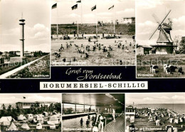73040168 Horumersiel Windmuehle Schwimmbad Badestrand Schillig Horumersiel - Wangerland